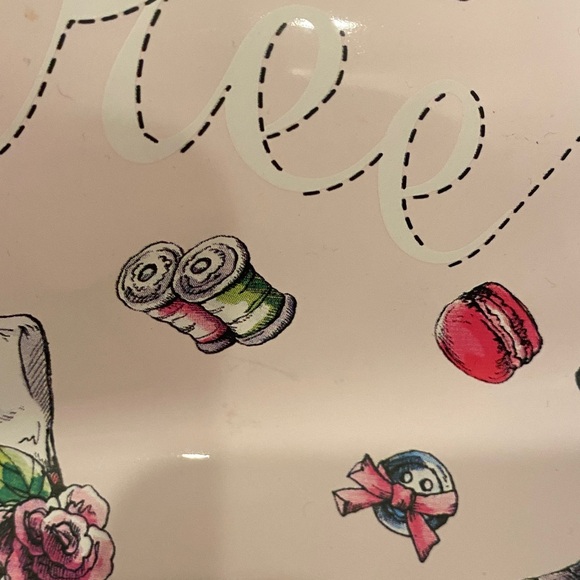 Laduree Paris Pink Printed Tote Bag with Macaron Motif - Picture 10 of 11